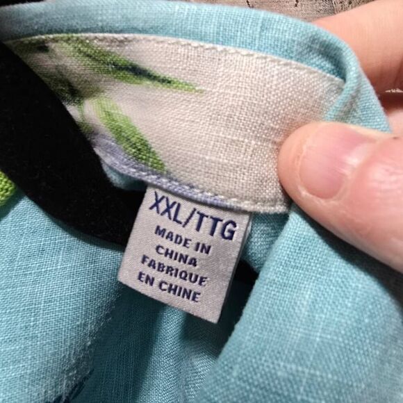 Tommy Bahama Sea Glass Camp Linen Shirt - Picture 5 of 6